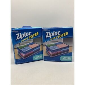 2x 1 Jumbo 22 Gallon Ziploc Storage Bags Flexible Totes Clothes. New boxes